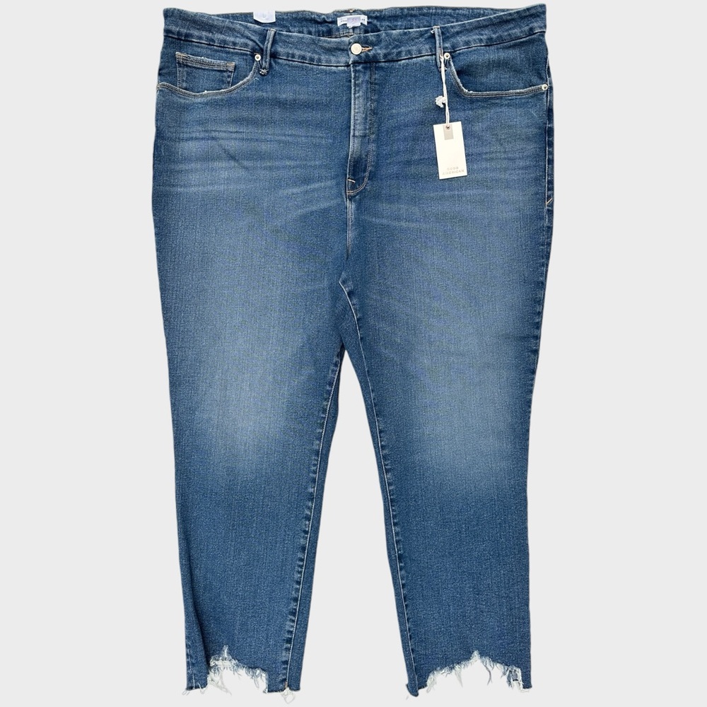 Good American Good Legs High Rise Cigarette Jeans Plus Size 24